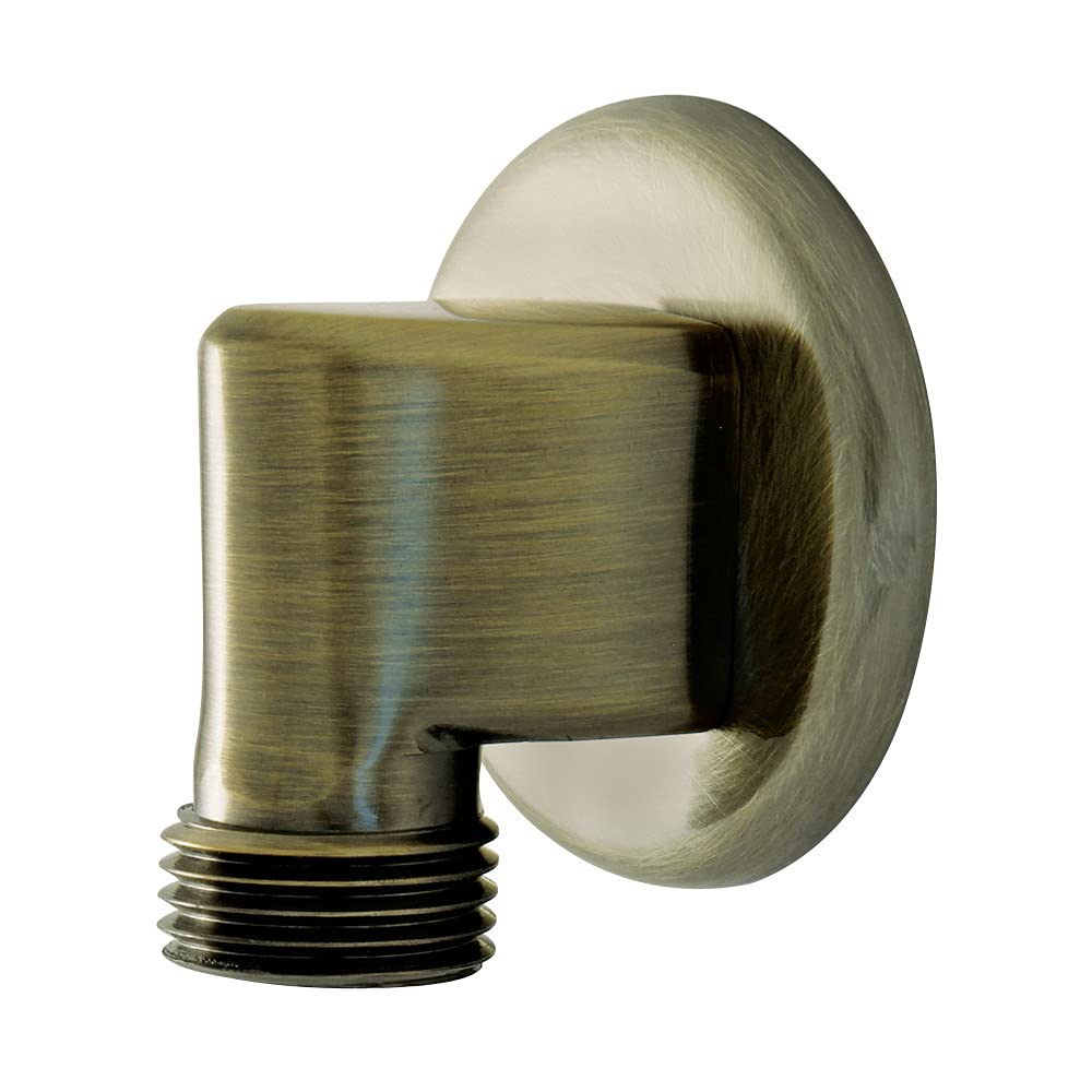 Kingston Brass K173A3 Shower Scape Wall Mount Supply Elbow, Antique Brass, 2" Diameter Flange