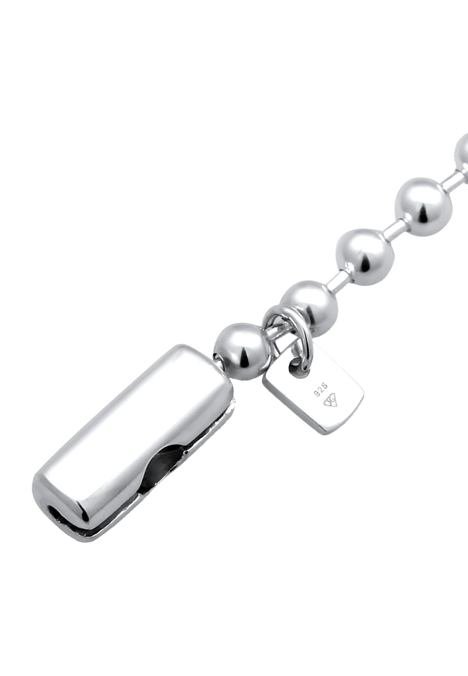 Kuzzoi Herren Silber Armband Kugelkette (4 mm) 925 Silber
