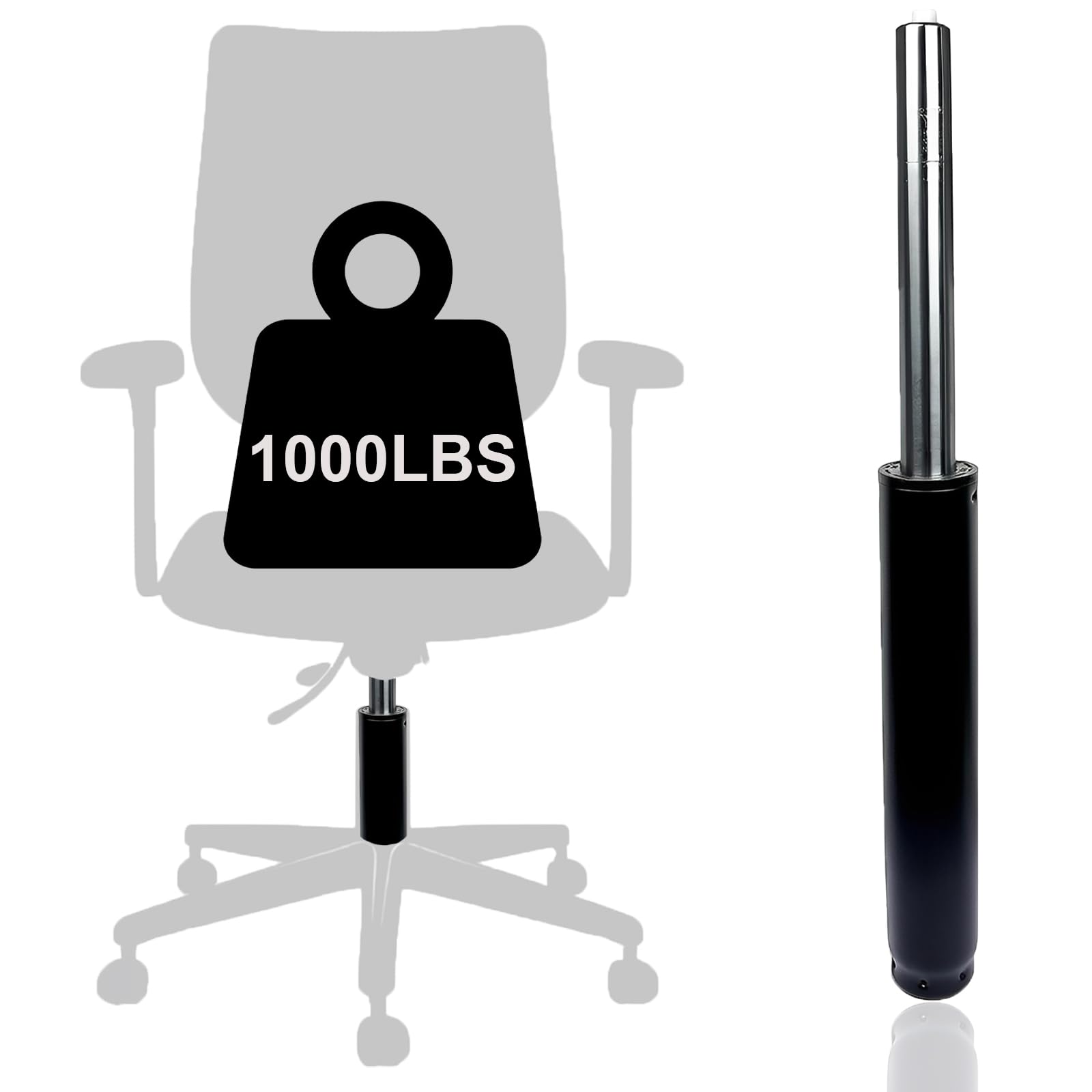 Office Chair Gas Cylinder, Class 4 Heavy-Duty 1000lbs Chair Gas Lift Replacement, Universal 12-18inch Adjustable Chair Cylinder for Home Office, Gaming & Ergonomic Chairs, Office Chair Cylinder Replac
