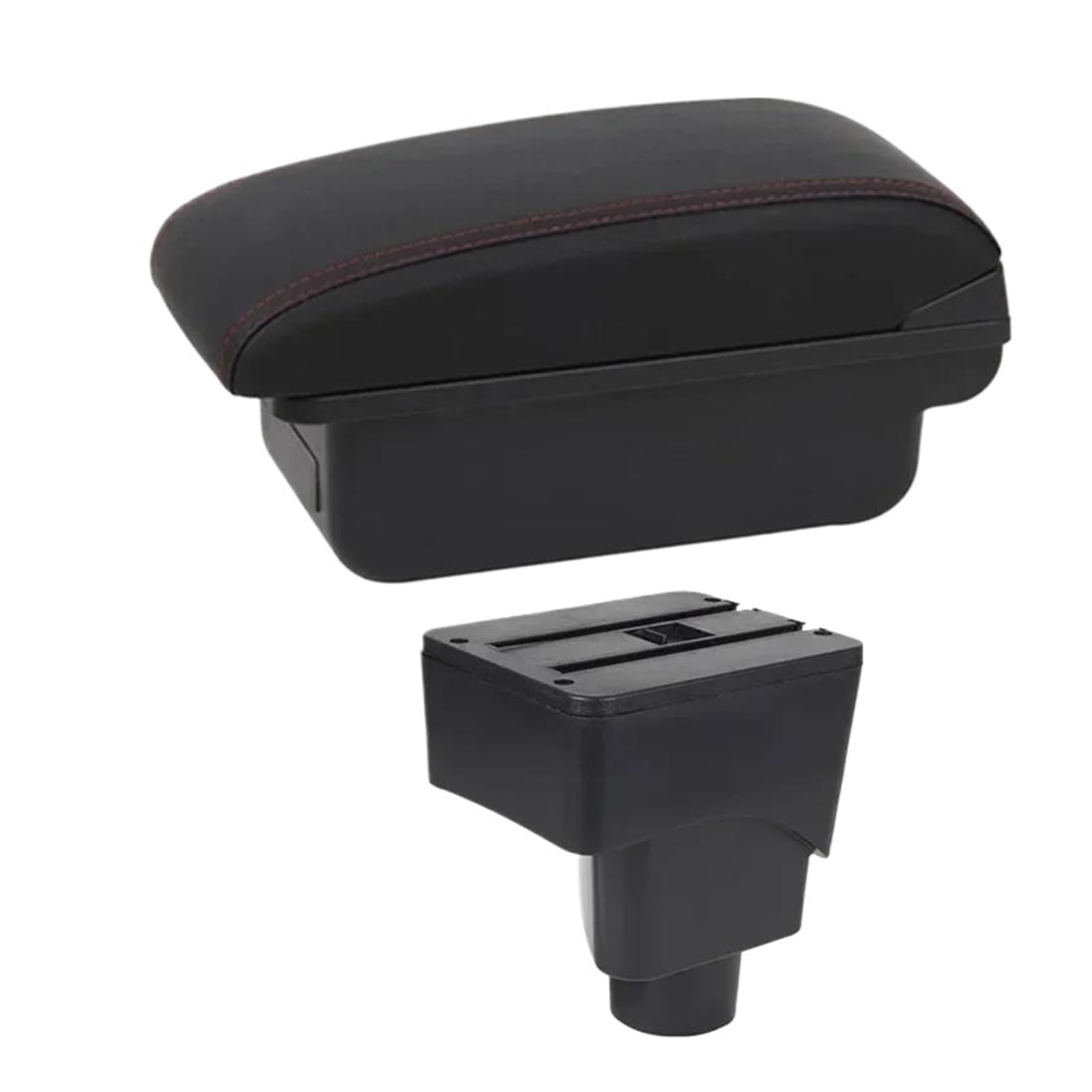 Car Armrest Storage Box For Ford For Ecosport 2013 2014 2015 2016 2017 Car Arm Rest Box(B1 Red Line)