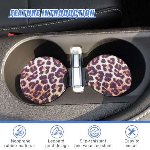 2PCS Portavasos para Auto con Diseño de Leopardo miniatura 3