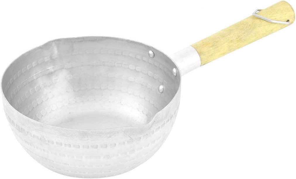 Ruilogod Wooden Handle Metal Home Kitchen Milk Porridge Noodles Cooking Pot 20cm Dia (id: 3e9 866 b9b 137 147