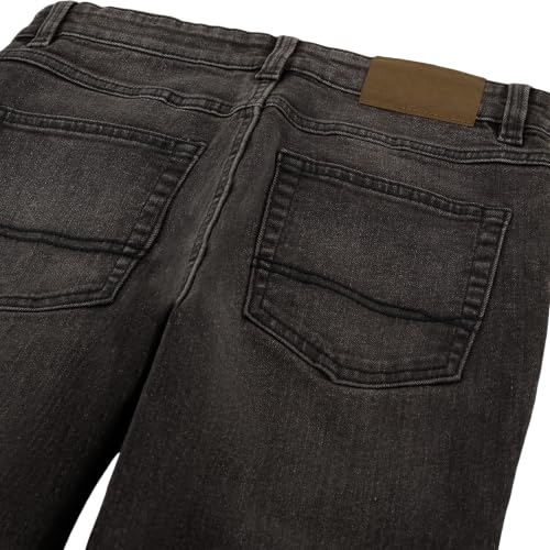 Image of Tommy Hilfiger Boys' 5-Pocket Stretch Slim Straight Leg Denim Jean, Zipper Fly & Button Closure