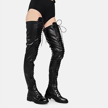 ちょび大好きページ Amazon.com: ZHTAISOU Women's Black Modern Knee-High Over