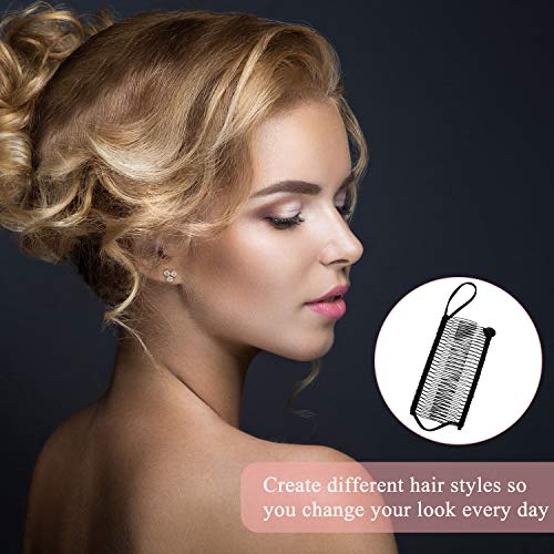 image for WILLBOND 2 Pieces Banana Clip Comb Stretchy Banana Comb Hair Clips Mul