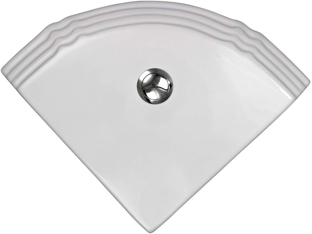RENOVATORS Supply Manufacturing Sheffield 1.6 GPF Dual Flush Corner Toilet Tank with Gravity Fed Technology in White 13747