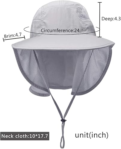 Miniatura 5 de lenikis Sombreros unisex para actividades al aire libre protección UV con solapa para el cuello