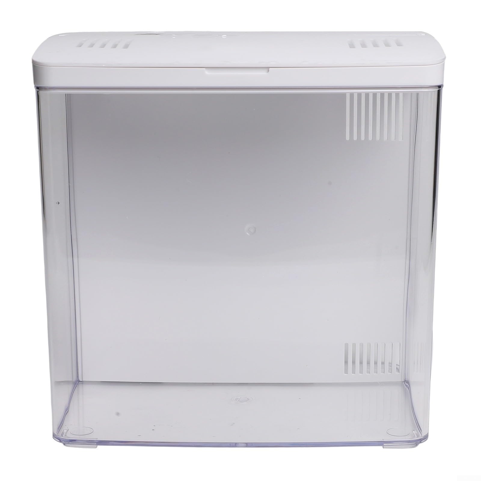 Set de iniciación para acuario pequeño con filtro LED, filtración de 3 niveles para peces y camarones, bombas silenciosas (< 30 dB), pecera acrílica para escritorio, negro/blanco, 20 x 20 x 14 cm