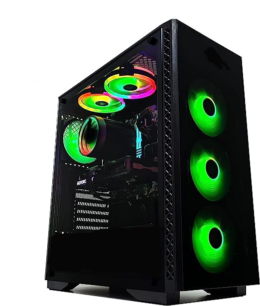 NANOTECH Liquid Cooled ARGB Gaming PC, Intel i5-13400F, Nvidia RTX 3070, 32GB DDR4,1TB NVME M.2 SSD,1TB SSD,750Watts PSU, Windows 10 pro, 1Year Warrant (13400F, RTX 3070)