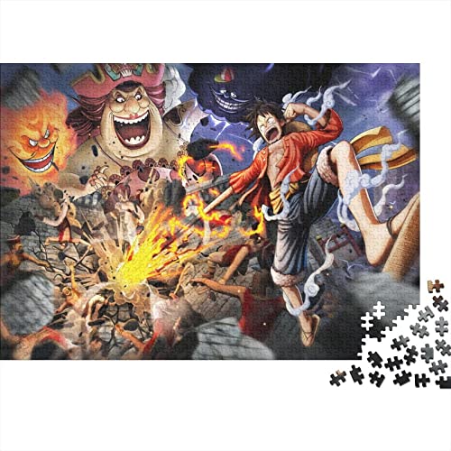 One Piece Rompecabezas De Madera - Anime Puzzle 300 Piezas, Bonito Paquete De Regalo, Mejor Regalo...