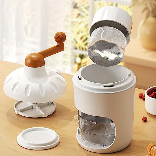 Hand Crank Ice Crusher, Manual Shaved Ice Maker Machine Ice Shaver Snow Cone Machine
