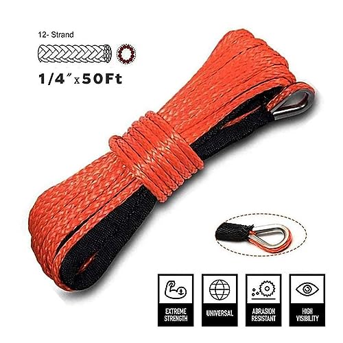 Cable de cabrestante sintético con funda protectora de 7700LBs para mantenimiento de coches 5