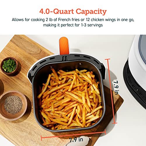 Cosori Air Fryer 4 Qt, 7 Cooking Functions Airfryer, 150+ Recipes On Free App, 97% Less Fat Freidora De Aire, Dishwasher-Safe, Designed For 1-3 People, Lite 4.0-Quart Smart Air Fryer, White #TOP3