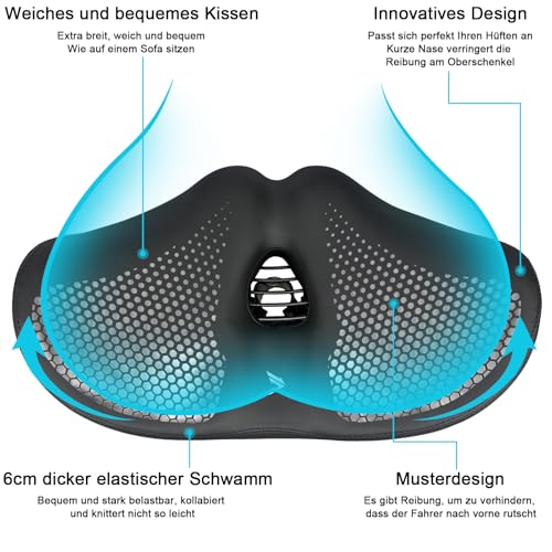 Siège de vélo large et confortable KOOOGEAR pour VTT et vélo de route