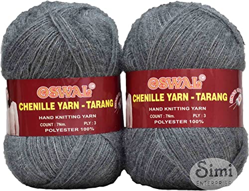 Image of Oswale 3 Ply Knitting Yarn Wool, Deep Steel 600 gm Best Used with Knitting Needles, Crochet Needles Wool Yarn for Knitting. by Oswale