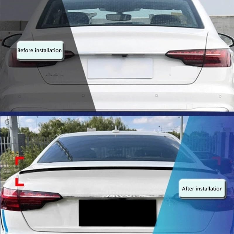 Aile en queue de canard Audi A4 B9 S4 2017-2024, spoiler fixe Carbon Black - 5