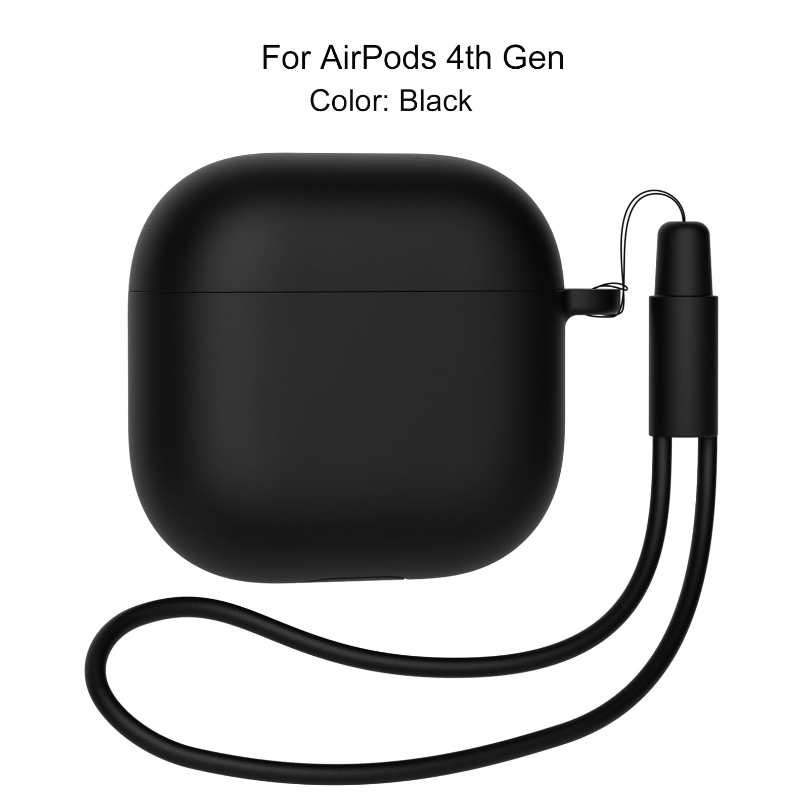 Mocarheri Funda de Silicona Compatible con AirPods 4.ª Generación con Kit de Limpiador, Fundas Protectora de Silicona para AirPods de 4 Generacion 2024, LED Visible Frontal, Negro - 3