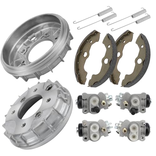 M MATI Front Brake Wheel Cylinders Drums Shoes Kit Left&Right for Honda Rancher 350 400 2004-2007 Rubicon 500 2001-2004 Rincon 650 2003-2005 45310-HN2-006 45330-HN2-006 45350-HN5-N01 45370-HN5-N01 by M MATI - Image 3