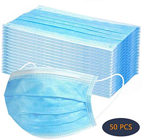 50 PCS Disposable Filter 3-ply Face Protective Cover Personal Protection Dust-Proof Anti Spittle