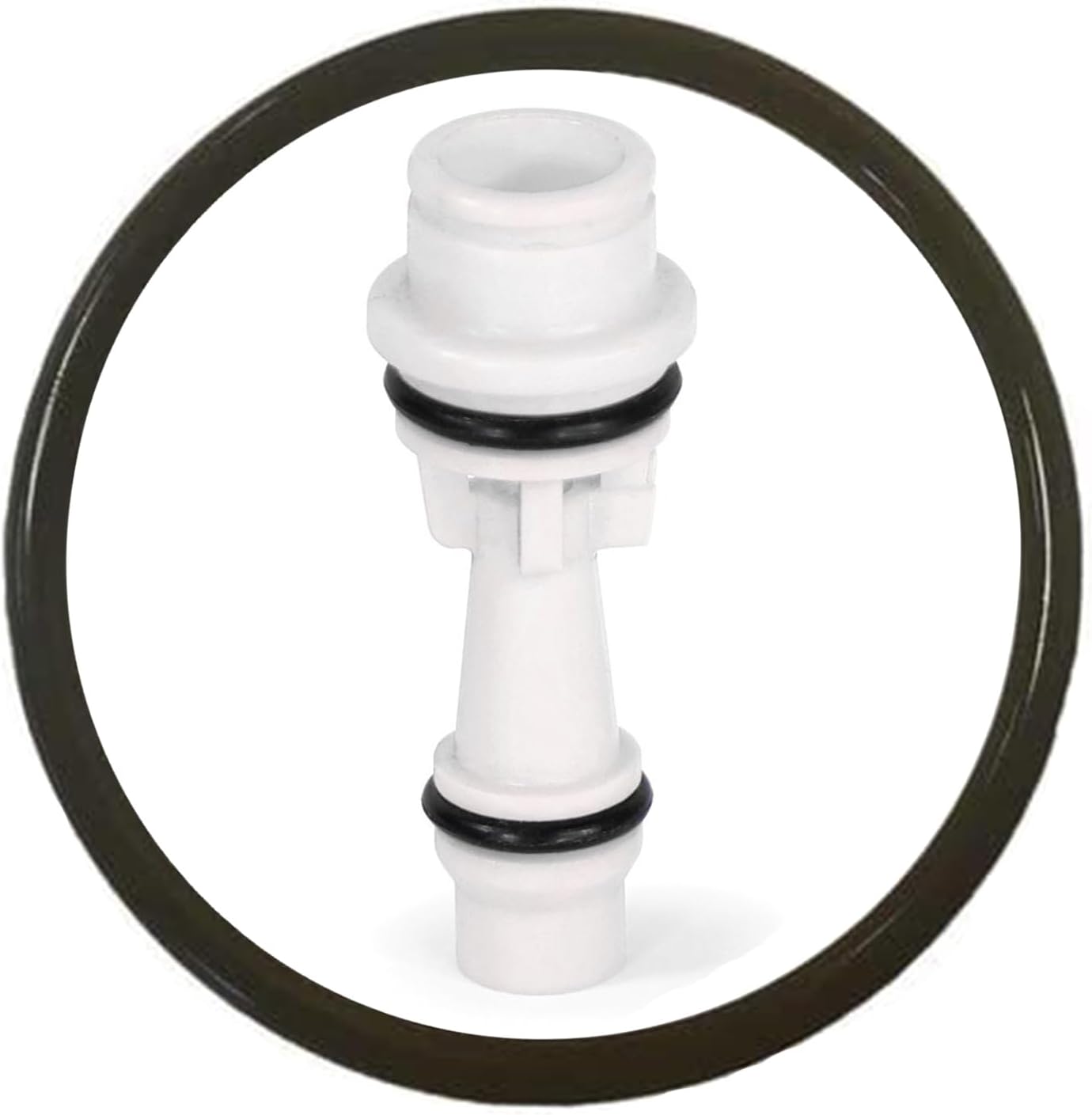 Clack Injector - V3010# 1E - White - Includes Injector Cap O-ring Seal, Part V3152 - Authentic OEM Parts - Soft Water Supply Product Bundle