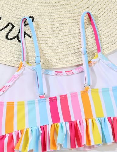 puseky Toddler Baby Girls Two Pieces Swimsuit Sleeveless Strap Bikini Swimwear Summer Beach Bathing Suit 6M-4T3
