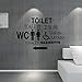 Produktbild Wandaufkleber Großes Toilettenschild mehrsprachiger Wandaufkleber Global Office Rezeption Lobby Hoteleingang Toilette Toilette Wort Wandtattoo Vinyl-braun_90 cm breit x 62 cm hoch cooldeerydm