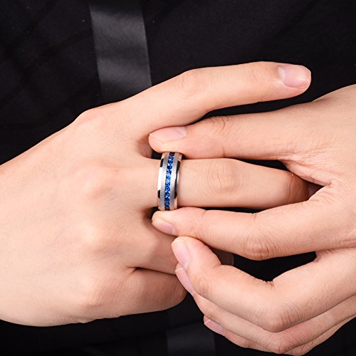 King Will TRM013-9 8Mm Silver Titanium Wedding Ring thumb #4