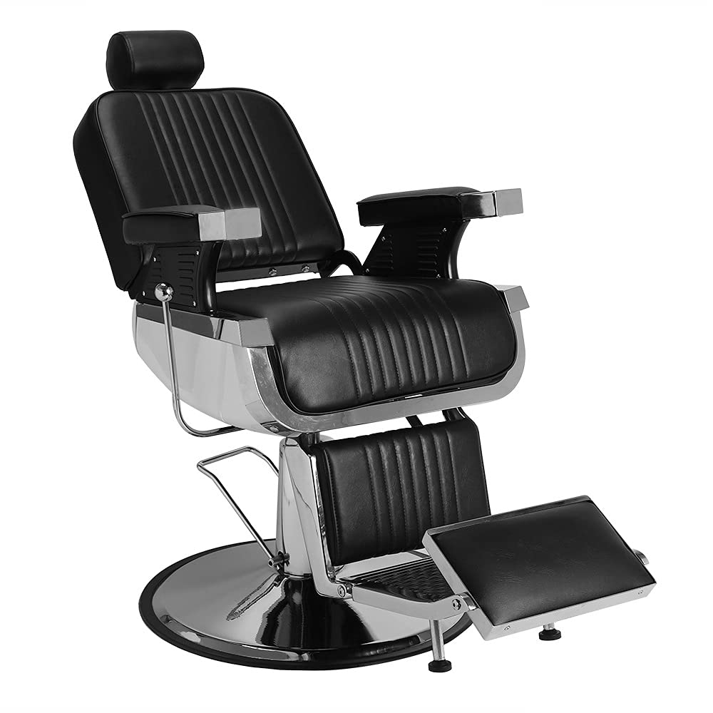 Hair Beauty Equipment All Purpose Recline Hydraulic Barber Chair Heavy Duty Salon Spa Black furniture