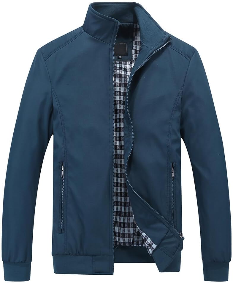 Mens Summer Bomber Jackets Casual Lightweight Windbreaker Coat