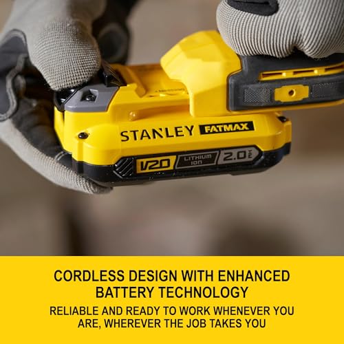Stanley FATMAX V20 Cordless Hammer & Impact Driver Kit, SFMCK465D2S-GB - Image 2