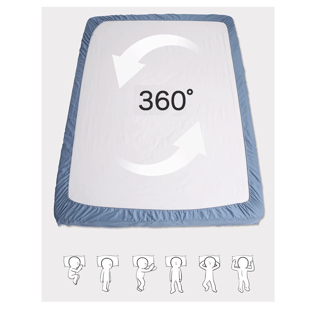 Premium Hotel Quality 100% bawełniane prześcieradło z gumką 25 cm głęboka kieszeń miękka oddychająca dla podwójnego podwójnego pełnego króla króla 1 sztuka bez poszewki na poduszkę Łatwa pielęgnacja