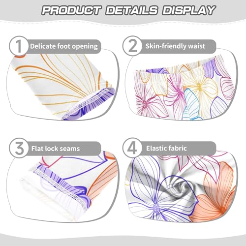 Toddler Girls Leggings Printed Yoga Pants Leggings Simple Colorful Flower for Kids3