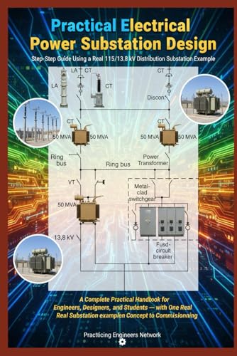 Practical Electrical Power Substation Design Step-by-Step Guide Using a Real 115/13.8 kV Distribution Substation Example: A Complete Practical ... and Students (Practical Engineering Series)