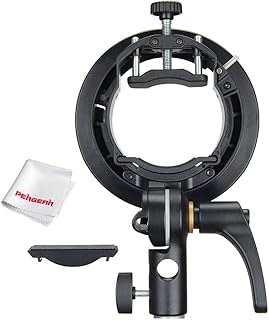 Godox S2 Speedlite S-Type Bracket Bowens Mount, for Godox V1 AD200Pro AD400Pro AD200 V860II TT685 TT600 TT350, Precise Tilt Control, Large Handle, Integrated Umbrella Mount