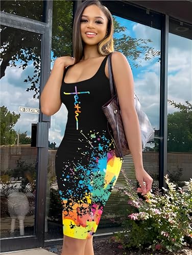Image of Mrskoala Women Midi Tank Dresses Sexy Club Casual Dress Summer
