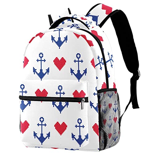 Sac à dos de voyage motifs ancres marines porte-bouteille enfant fille garçon bagage