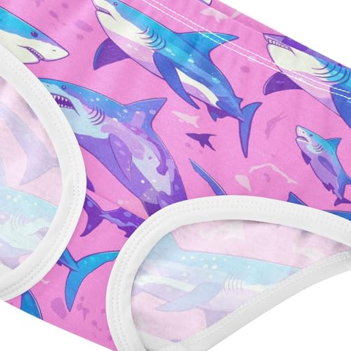 Wusikd Cute Fishes Girls' Underwear Cotton Pink Girls Briefs Soft Toddler Underwear 2T4