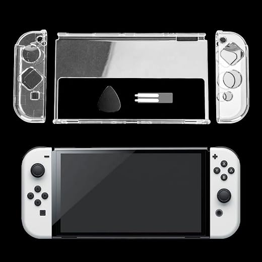New World Crystal Case Cover for Nintendo Switch OLED ,Transparent Crystal Clear Case Protective Cover for Nintendo Switch OLED Model