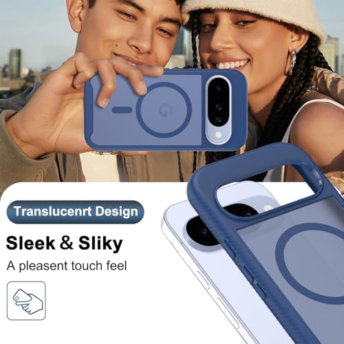 Coque compatible MagSafe Pixel 10 Pro finition premium bleu anti-rayures robuste