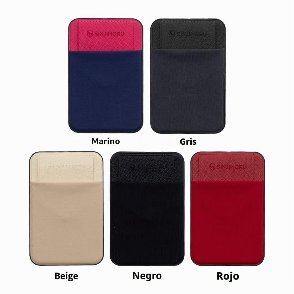 Sinjimoru Funda de privacidad magnética para Tarjetas, Cartera magnética para teléfono Que se adhiere como Soporte para Tarjetas de crédito para Apple MagSafe Compatible con iPhone 15, 14, 13, 12.