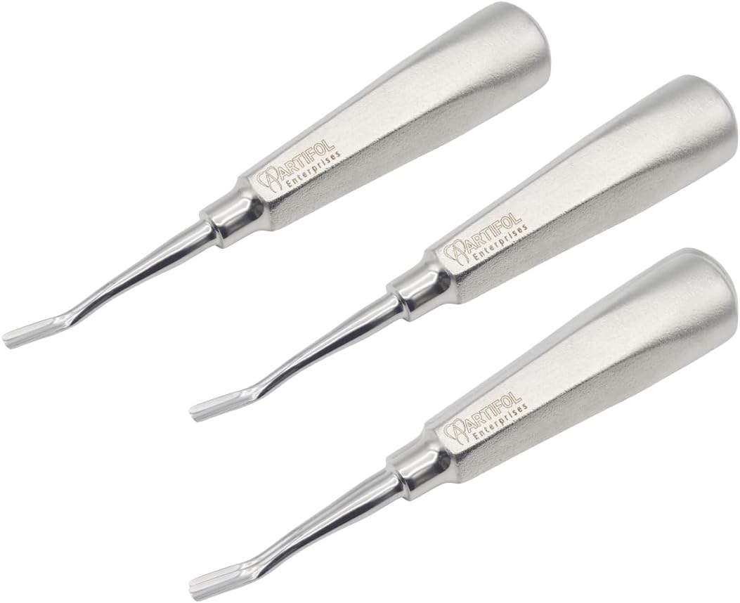 3 Pieces Friedman Elevator 4 mm | Dental Surgical Elevator Set | Stainless Steel Construction, Precision Tip, Ergonomic Handle & Reusable Design #E32F
