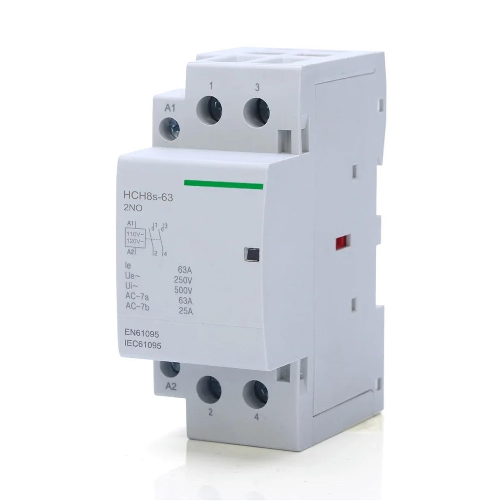 WBNFFUCYU HCH8s-63 Household AC Contactor 2P 40A 63A 2NO 2NC 1NO1NC DC24V AC110V AC220V Automatic Din Rail Type 50Hz 60Hz(2p 63a 2no Ac110v)