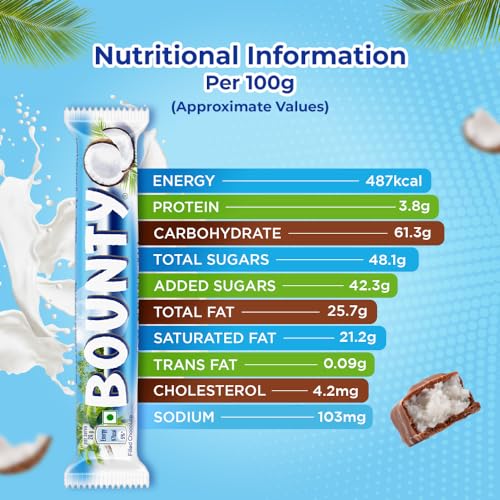 Image of Skittles Bounty Coconut Filled Chocolates Bar- 57Gm (Pack Of 24)