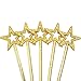 MYUBWTF Golden 13 Inches Star Wand Elf baton, Angel Star Magic Wand, Silver Fairy Princess Plating, Silver Stars Stick