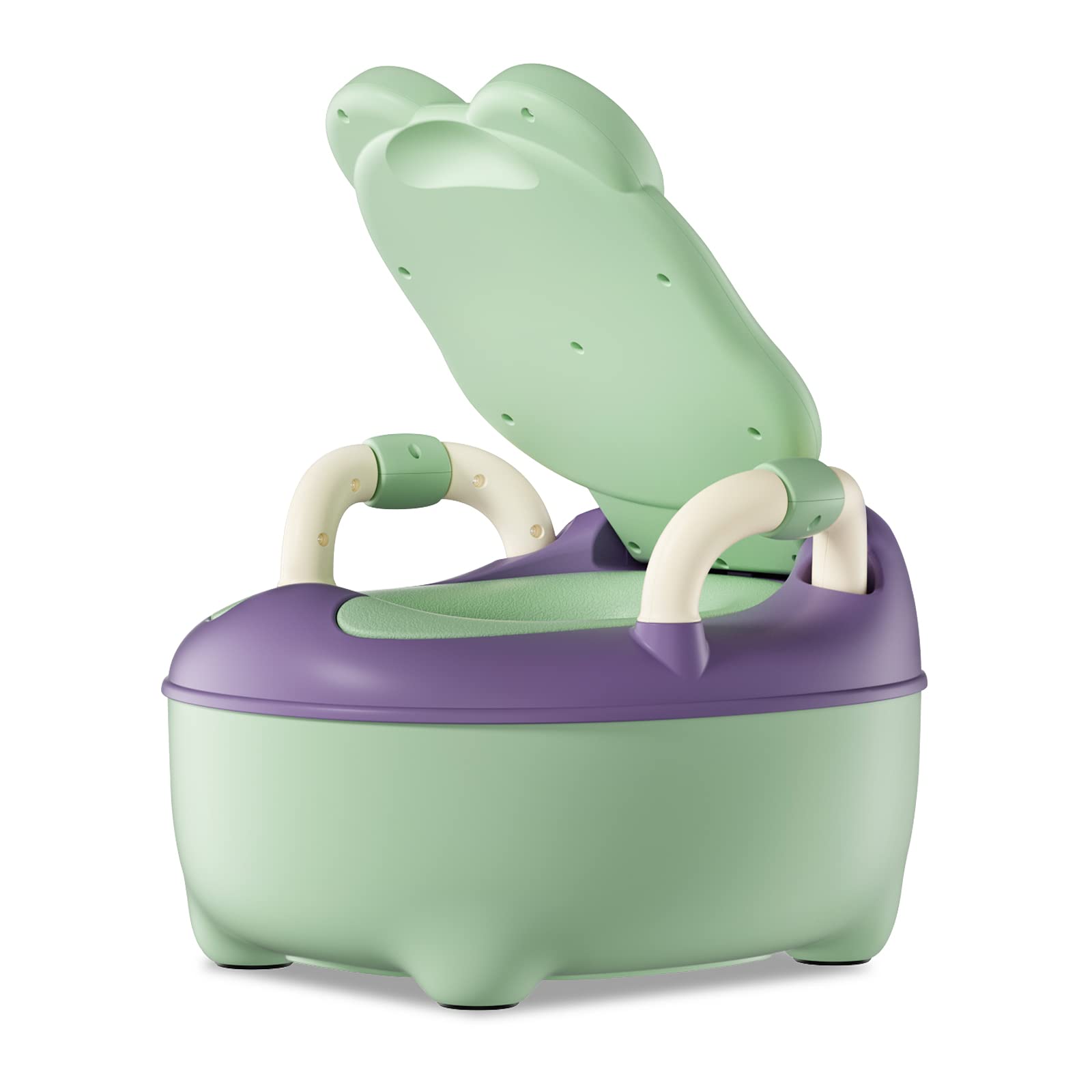 LARS360 Vasino per bambini, WC per bambini, con manici, per bambini (tipo normale, verde)