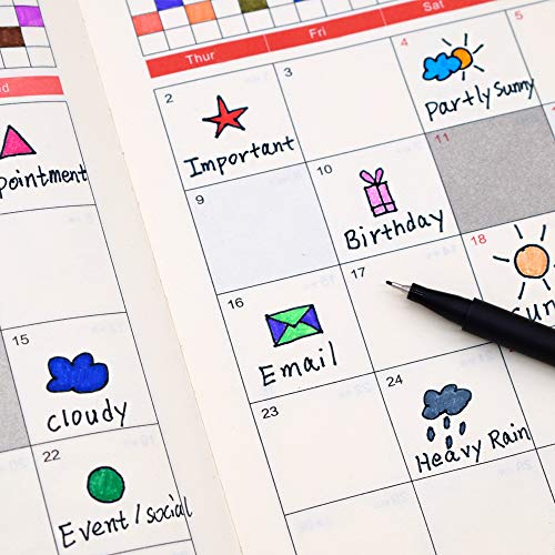 TWOHANDS Note Taking Pens,Fine Point,Journal Planner Pens,Planner Pens,Bullet Journaling Pens,Fine Tip Markers for Writing Coloring Drawing, Office School Teacher Student Pen,24 Colors