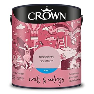 CROWN 2.5L Breatheasy MATT Emulsion Paint for Walls & Ceilings - RASPBERRY SOUFFLE