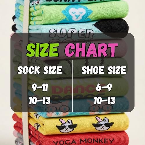 Image of Tipi Toe Women's Fun Patterned Dress Socks, 12-Pack Lightweight Colorful Crew Socks, Casual Novelty Assorted Designs