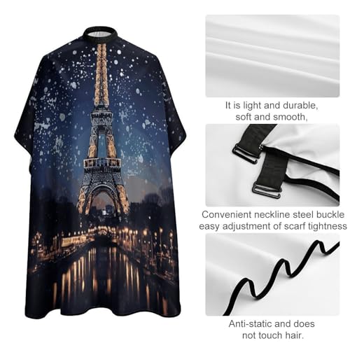 Capa de Corte Night Paris Torre Eiffel para Hombre y Mujer miniatura 4
