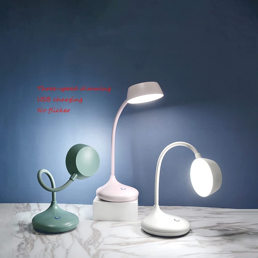 Lampe Bureau Lampe de Bureau Lampe de Lecture Lampe De Bureau Nordique Chambre Bureau Protection Des Yeux USB Lampes De Bureau Rechargeables 3 Boutons Gradation Pour Dortoir Bureau Apprentissage Lampe
